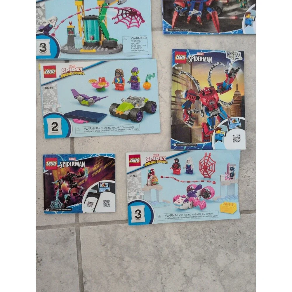 Spiderman Marvel Lego Lot of 16 INSTRUCTIONS ONLY
